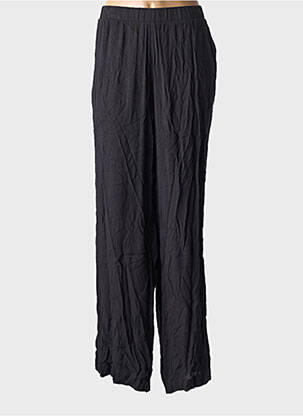 Pantalon larg țesătură crep mărime normală negru ICHI femeie