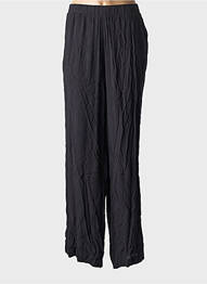 Pantalon larg țesătură crep mărime normală negru ICHI femme