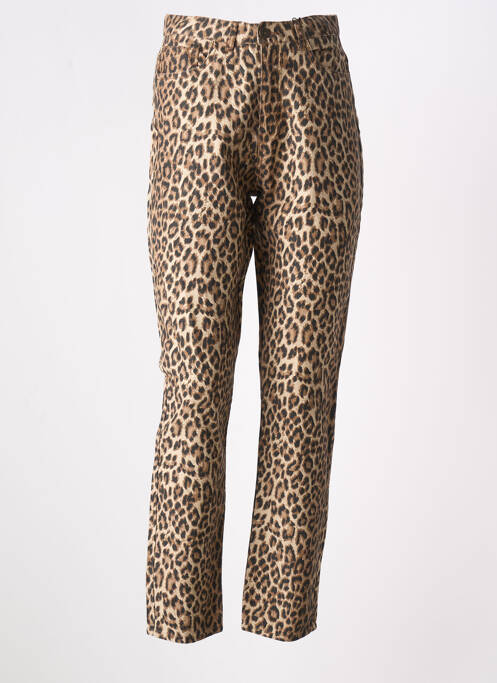 Blugi cu croială slim maro PIECES femeie