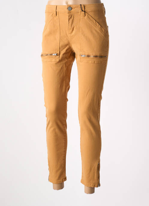 Blugi skinny talie înaltă talie înaltă galben DEELUXE femme