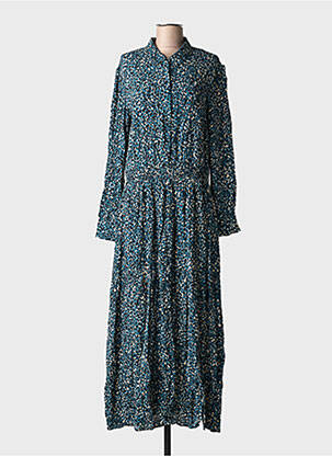 Rochie lungă mâneci lungi mâneci lungi albastru RUE MAZARINE femeie
