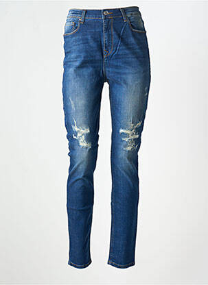 Blugi skinny efect uzat decolorat mărime normală albastru LTB femeie