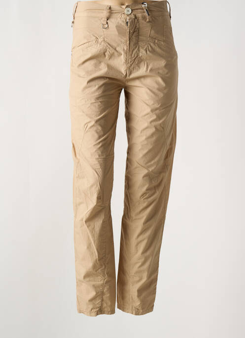 Pantalon drept țesătură poplin mărime normală maro HIGH femme