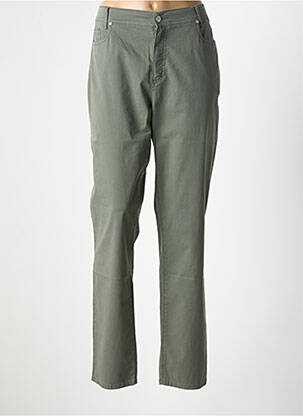 Pantalon slim talie elastică mărime normală verde ANNA MONTANA femeie