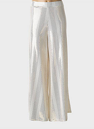 Pantalon larg bej JORGIE PARIS femeie