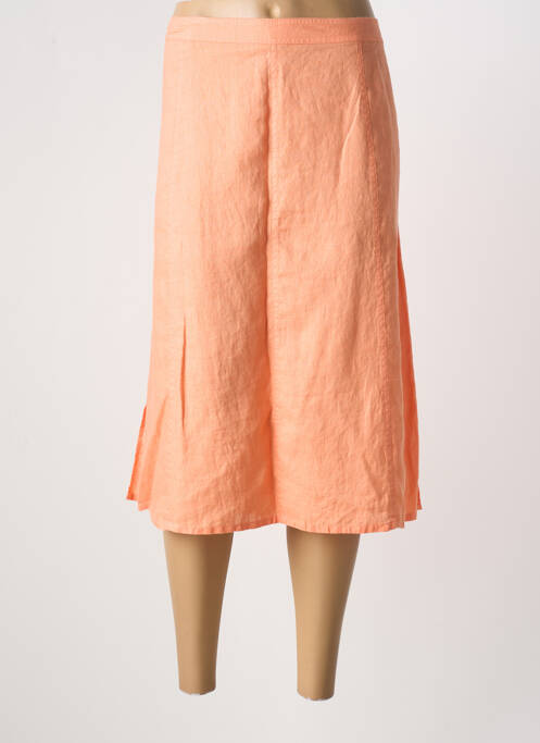 Fustă midi talie cu cleme portocaliu BARBARA LEBEK femme