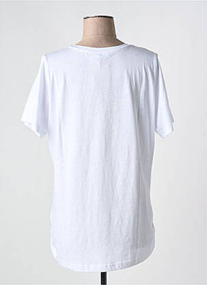 Tricou croială dreaptă mâneci scurte alb ZHENZI femeie
