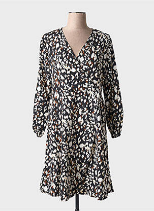 Rochie midi mâneci 3/4 mâneci 3/4 negru CHRISTY femeie