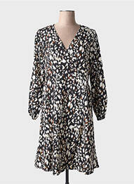 Rochie midi mâneci 3/4 mâneci 3/4 negru CHRISTY femme