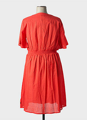 Rochie midi țesătură crep mâneci scurte roșu ZE.ZE NORDIC femeie