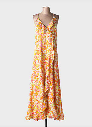 Rochie lungă imprimeu floral bretele subțiri portocalie MOLLY BRACKEN femeie
