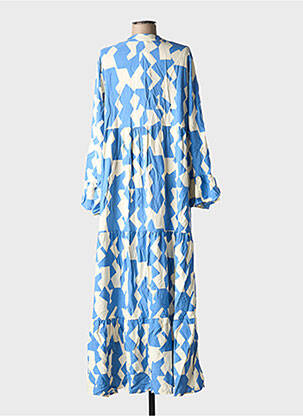 Rochie lungă mâneci lungi mâneci lungi albastru C'FLO femeie