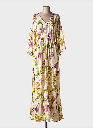 Rochie lungă bej PURPLE QUEEN femeie