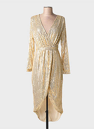 Rochie midi auriu LILIE ROSE femeie