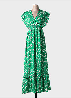 Rochie lungă verde ELENA Z femeie