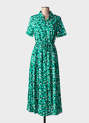Rochie midi verde PIECES femeie