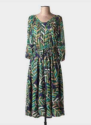 Rochie lungă mâneci lungi mâneci lungi verde MOLLY BRACKEN femeie