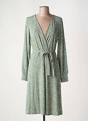 Rochie midi imprimeu fantezie mâneci lungi verde VILA femeie