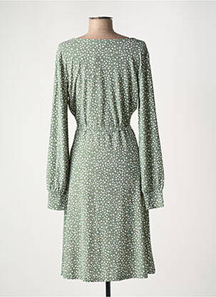 Rochie midi imprimeu fantezie mâneci lungi verde VILA femeie