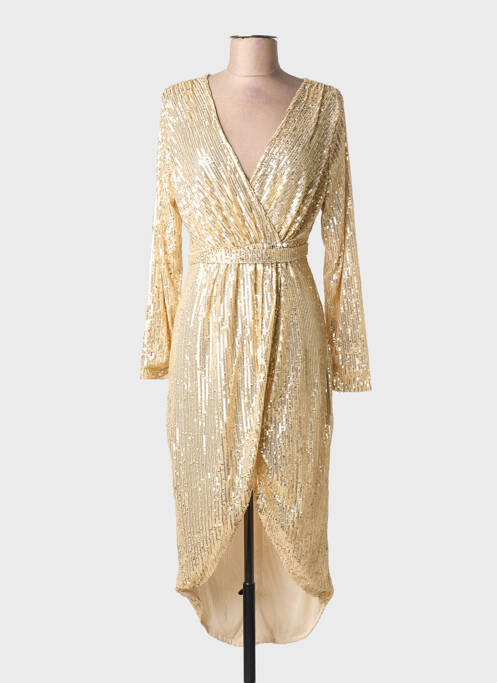 Rochie midi auriu LILIE ROSE femeie