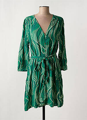 Rochie scurtă mâneci lungi mâneci lungi verde LA PETITE ETOILE femeie