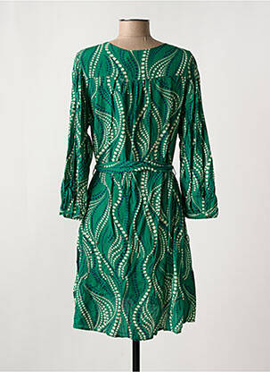 Rochie scurtă mâneci lungi mâneci lungi verde LA PETITE ETOILE femeie