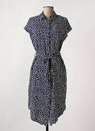 Rochie midi mâneci scurte mâneci scurte albastru PIECES femme