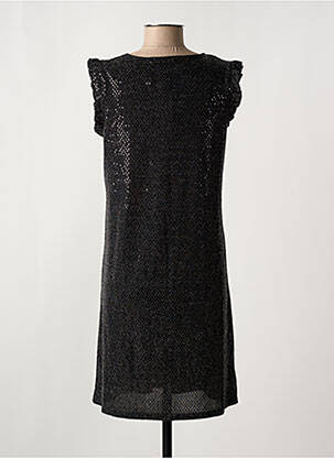 Rochie scurtă croială fluidă mâneci scurte negru MOD. STYLE femeie