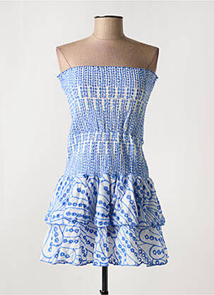 Rochie scurtă fără mâneci fără mâneci albastru FRIME femeie