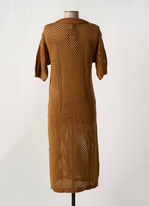 Rochie pulover maro PIECES femeie