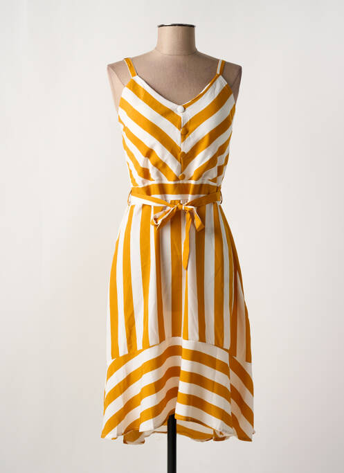 Rochie midi galben ELENA Z femeie