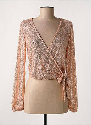 Cardigan petrecut mâneci lungi roz PIECES femeie