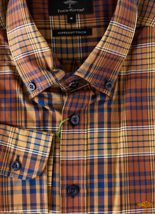 Cămașă cu mâneci lungi maro FYNCH-HATTON bărbat