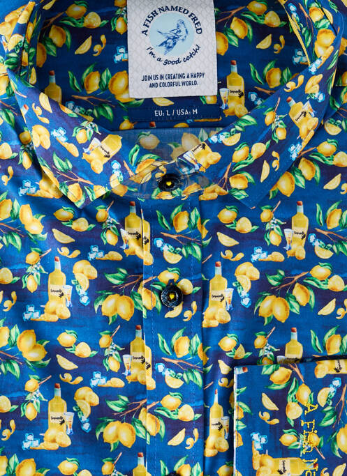 Cămașă cu mâneci lungi albastru A FISH NAMED FRED bărbat