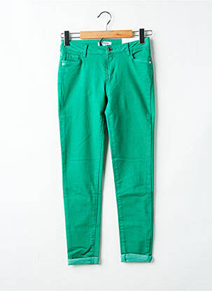 Pantalon slim elasticitate mărime normală verde MORGAN femeie