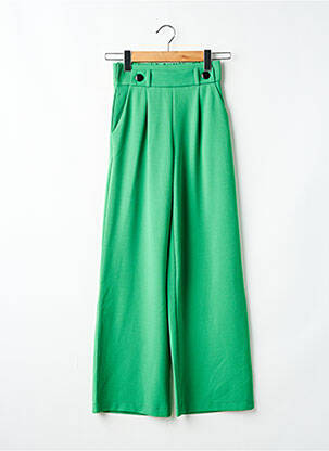 Pantalon larg țesătură poplin mărime normală verde JDY femeie