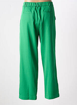 Pantalon drept țesătură crep mărime normală verde NOUGAT femeie