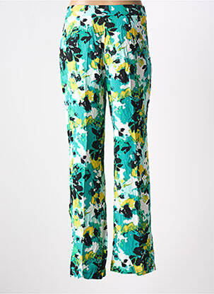 Pantalon drept țesătură poplin verde VILA femeie