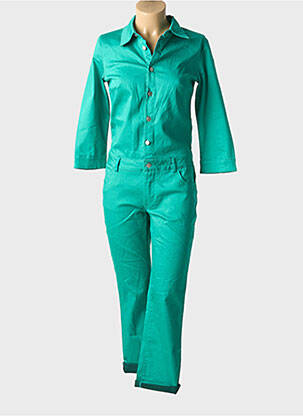 Salopetă-pantalon croială cambrată mâneci lungi verde VILA femeie