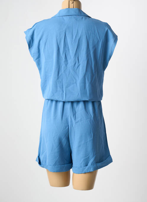 Salopetă scurtă croială fluidă mâneci scurte albastru NEW COLLECTION femme