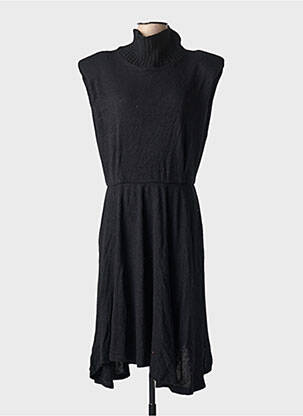 Rochie pulover elasticitate mâneci scurte negru SEMIOLOGY femeie