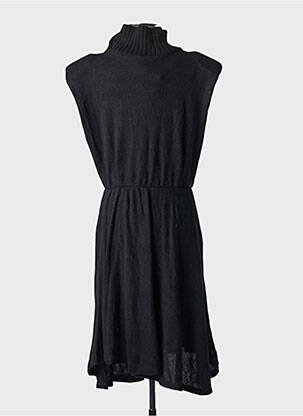 Rochie pulover elasticitate mâneci scurte negru SEMIOLOGY femeie