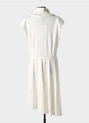 Rochie pulover elasticitate mâneci scurte alb SEMIOLOGY femeie