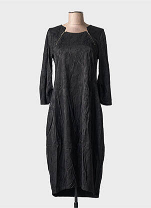 Rochie midi mâneci lungi mâneci lungi negru ELSEWHERE femeie