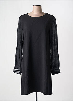 Rochie midi mâneci lungi mâneci lungi negru SEMIOLOGY femeie
