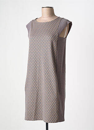 Rochie scurtă bej SEMIOLOGY femeie