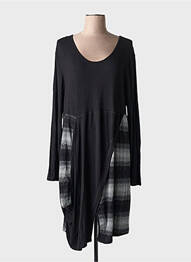 Rochie midi imprimeu fantezie mâneci lungi negru G!OZE femeie
