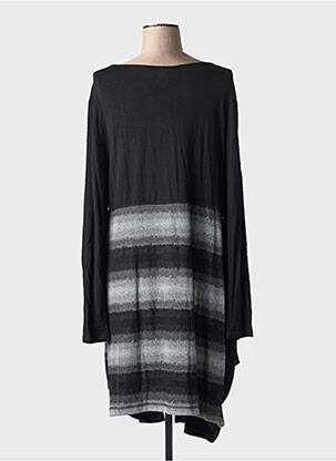 Rochie midi imprimeu fantezie mâneci lungi negru G!OZE femeie