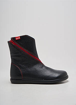 Botine/ghete material neted toc plat până la 3 cm negru CLAMP femeie