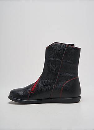 Botine/ghete material neted toc plat până la 3 cm negru CLAMP femeie